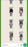 Sticker Toilet Horror Creepy captura de pantalla 3