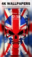 American Skull Wallpaper poster