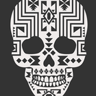 ikon Black White Skull Wallpaper