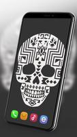 Black White Skull Wallpaper screenshot 2