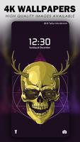 Metal Skull Wallpaper Affiche