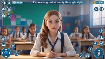 School Girl Life Simulator 3D Affiche