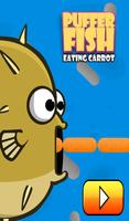 Puffer Fish Eating Carrot Affiche
