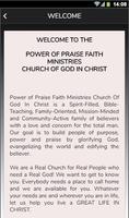 Power of Praise Faith Ministries اسکرین شاٹ 1