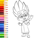 How to draw PJ Super masks APK