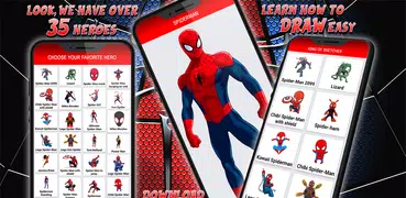 How to draw Spider boy step by step