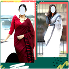 Women Cotton Saree Photo Suit icon