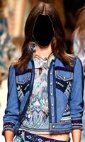 Women Jeans Jacket Photo Suit Affiche