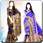 Women Pattu Saree Photo Maker ikona