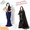 Women Ruffle Saree Photo Suit