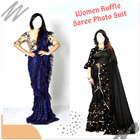 Women Ruffle Saree Photo Suit icône