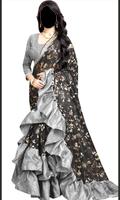 Women Ruffle Saree Photo Suit ポスター