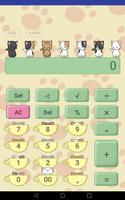 Calculator of cute cat Affiche