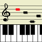 Music notes training for piano icône