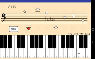 Music notes training for piano Affiche