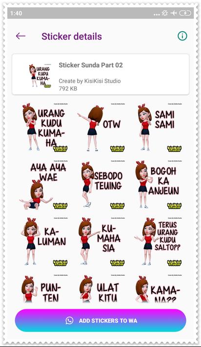 Stiker Sunda Lucu WA Stickers for Android - APK Download