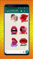 Lips, Kiss and Love Stickers โปสเตอร์