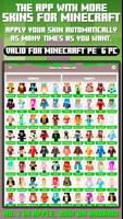 Skins para Minecraft PE e PC Cartaz