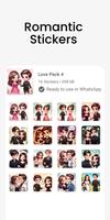 WASticker : Romantic Stickers imagem de tela 3