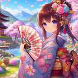 Kimono Anime Girl Wallpaper aplikacja