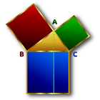 De euclidische meetkunde-icoon