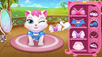 Cute Kitten - 3D Virtual Pet اسکرین شاٹ 1