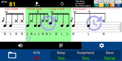 Drum Rudiment Player اسکرین شاٹ 1