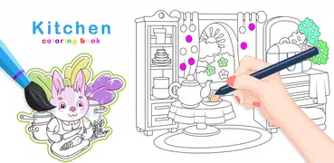 Kitchen Tools Coloring Book
