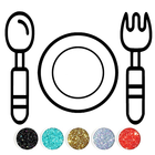 Kitchen Tools Coloring Book icône