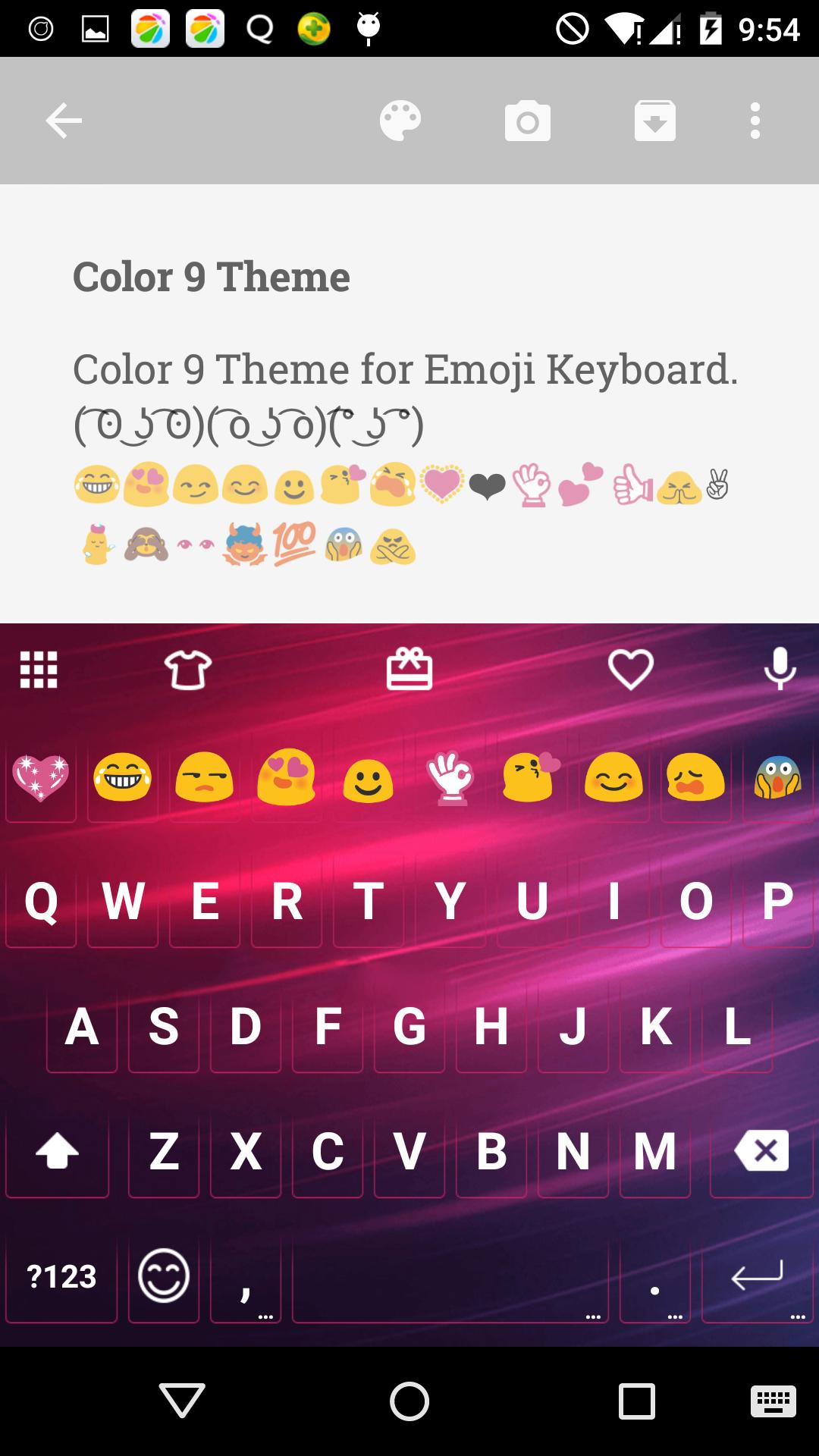 Color 9 Emoji Keyboard for Android - APK Download