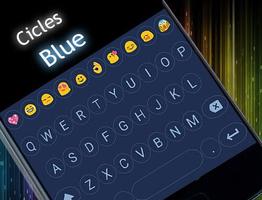 Emoji Keyboard Circle Blue imagem de tela 3