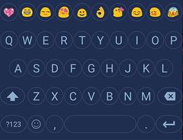 Emoji Keyboard Circle Blue 스크린샷 2