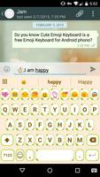 Cute Green Emoji Keyboard Affiche