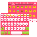 Cute Pink Emoji Keyboard Theme APK