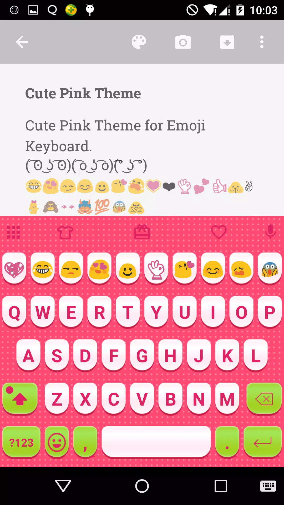 Cute Pink Emoji Keyboard Theme APK for Android Download