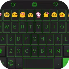 Green Neon Emoji Keyboard Skin APK download