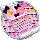 Emoji Keyboard Bow Pink Black APK