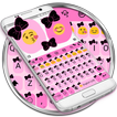 ”Emoji Keyboard Bow Pink Black