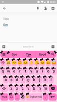 Emoji Keyboard Bow Pink Black स्क्रीनशॉट 2