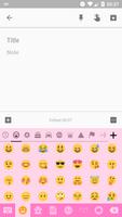Emoji Keyboard Bow Pink Black تصوير الشاشة 3