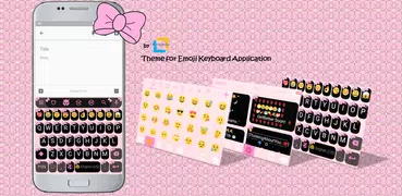 Emojii teclado Bow Pink Pastel