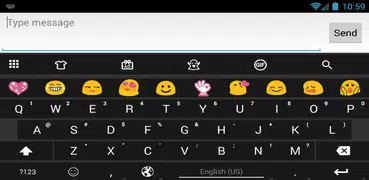 Emoji Keyboard Bar Flat Dark