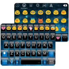 Blue Light Emoji Keyboard Skin