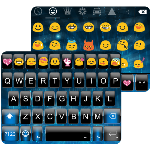 Blue Light Emoji Keyboard Skin