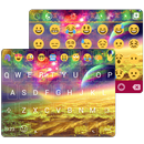 Gold Neon Emoji Keyboard Theme APK