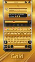 Teclado Emoji oro Tema gratis Affiche