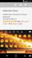 Golden Mars Emoji Keyboard imagem de tela 1