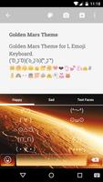 Golden Mars Emoji Keyboard imagem de tela 2