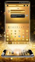 Gold Neon Emoji Keyboard captura de pantalla 1