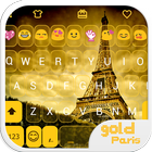 Golden Paris Emoji Keyboard أيقونة
